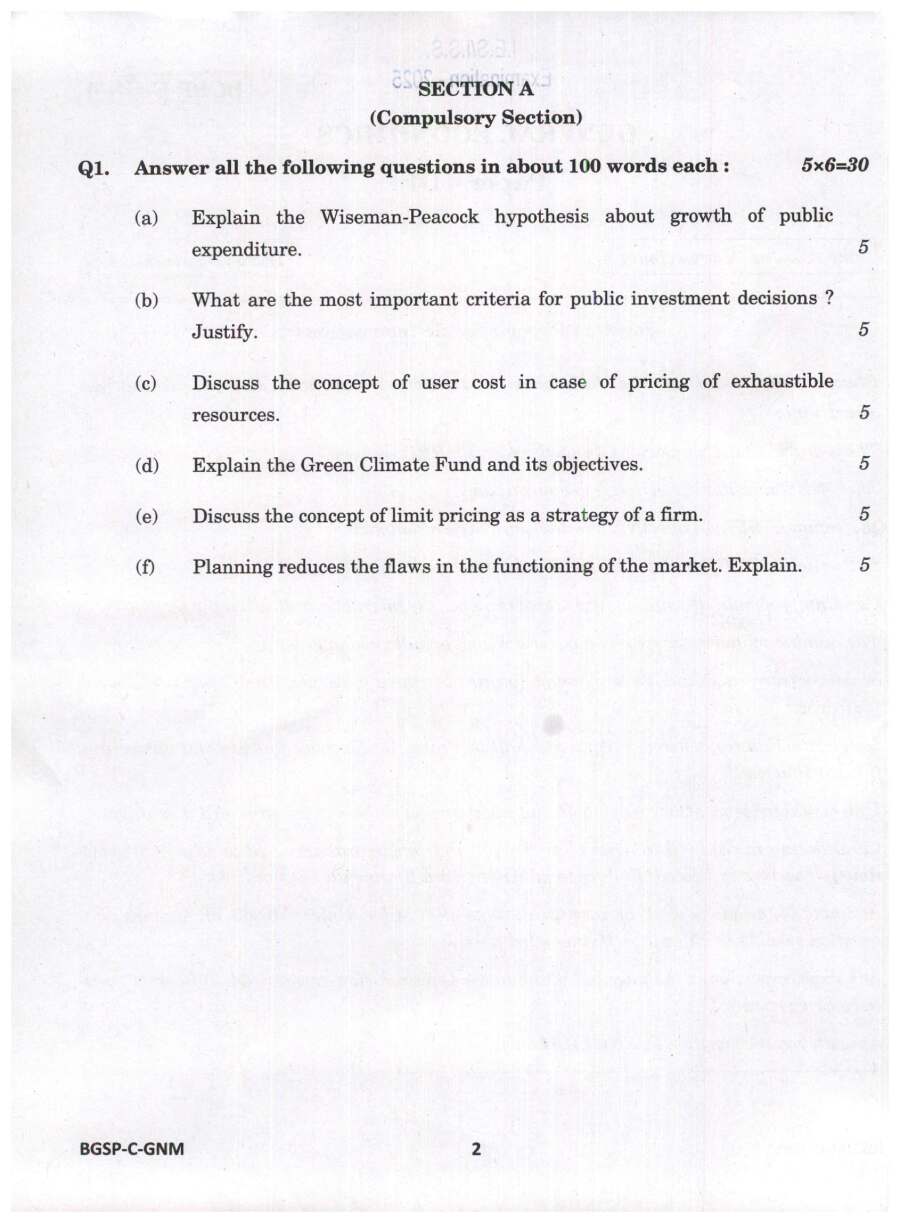 IES ISS 2025 General Economics Paper III question paper page 1 instructions scan PDF download