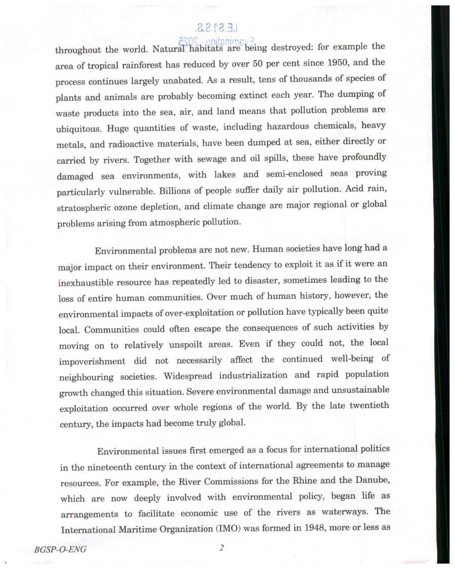 IES ISS 2025 General English question paper page 1 instructions scan PDF download UPSC exam