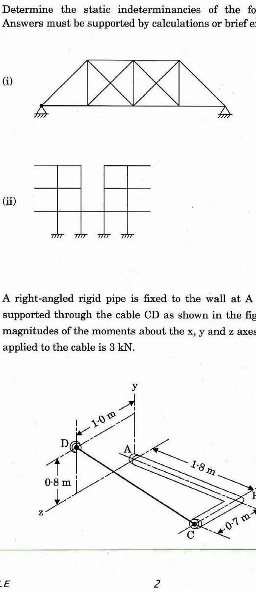 Indian Forest Service Exam 2016 Civil Engineering Paper I question paper page 1 instructions and header scan PDF download