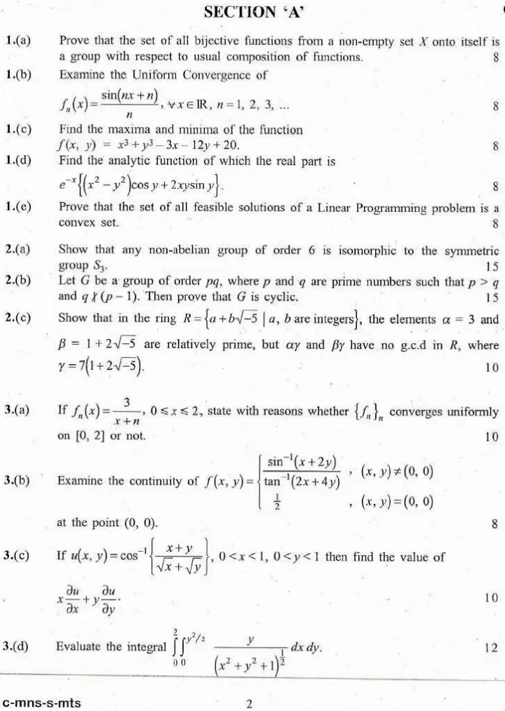Indian Forest Service Exam 2016 Question Paper PDF Download — page 1 instructions scan PDF download