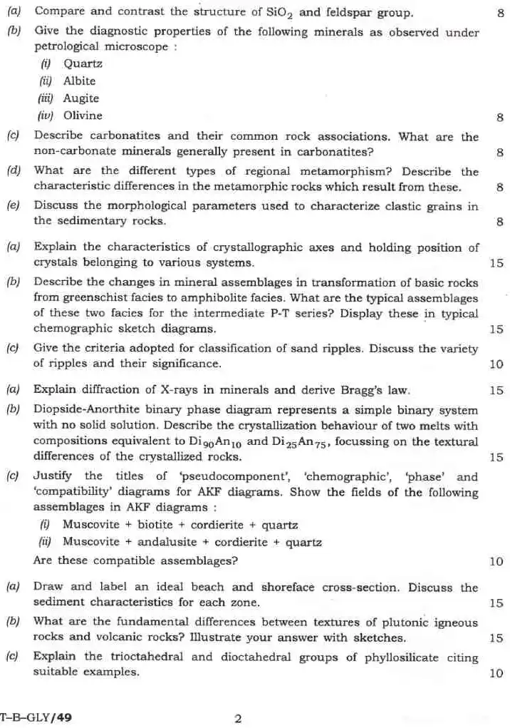 Indian Forest Service Main 2022 Geology Paper II question paper page 1 instructions scan PDF download. UPSC IFS Main 2022 Geology Paper II exam header and instructions.