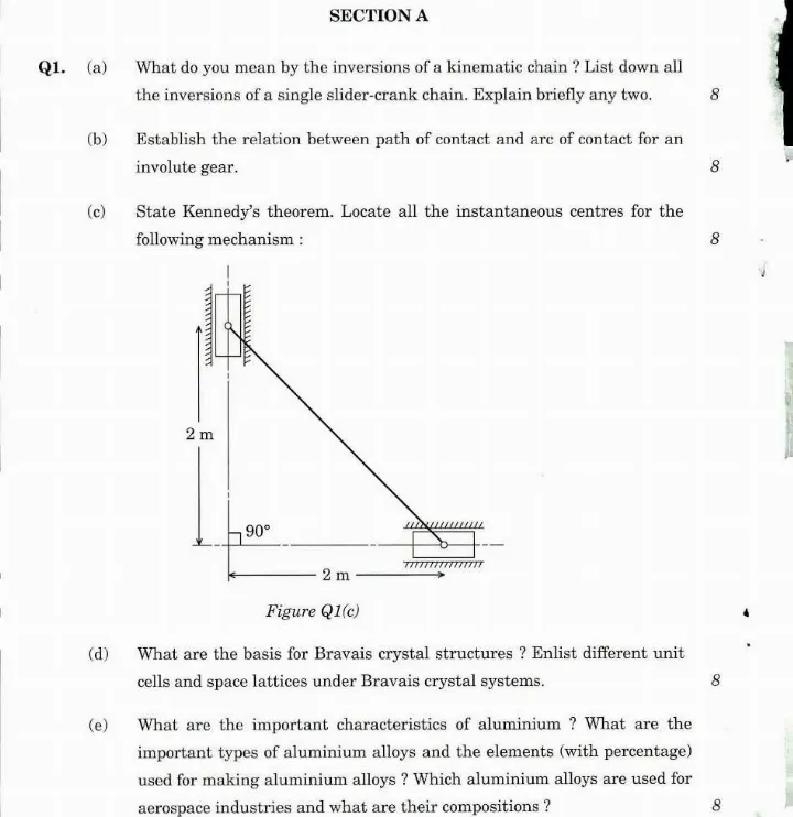 Indian Forest Service Main 2018 Mechanical Engineering Paper I question paper page 1 instructions and header scan PDF download