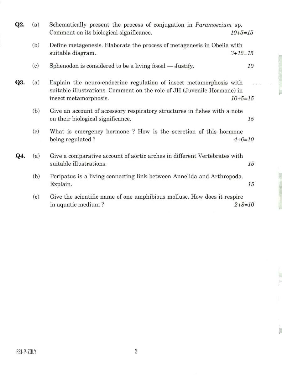 Indian Forest Service Main 2018 Zoology Paper I question paper page 1 scan PDF download. UPSC IFS 2018 Zoology Paper I exam instructions and header.