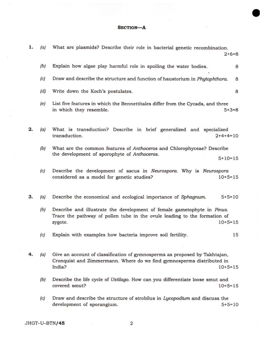 Indian Forest Service (Main) Examination 2022 Botany Paper-I question paper page 1 scan, showing UPSC exam instructions and paper details. PDF download.