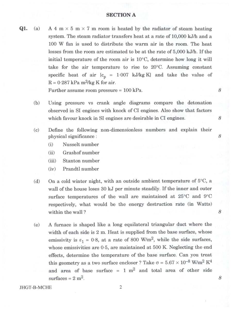 Indian Forest Service 2022 Mechanical Engineering Paper II question paper page 1 instructions scan PDF download UPSC IFS Main