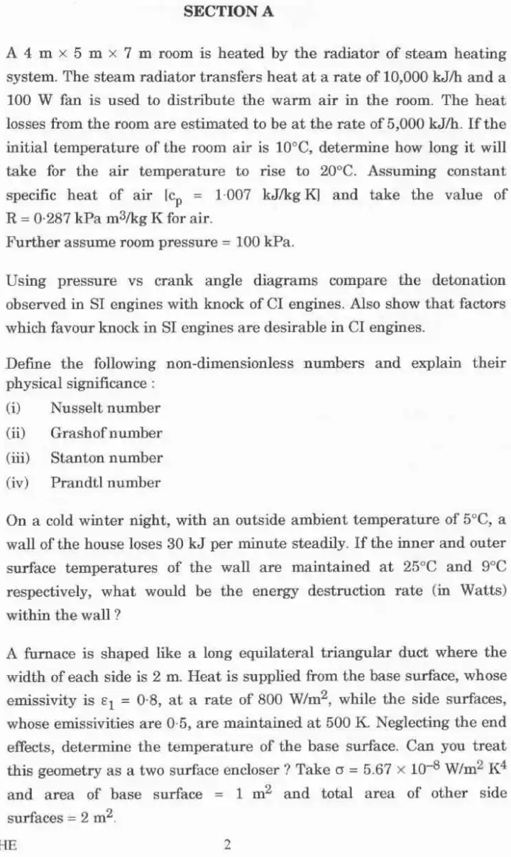 Indian Forest Service 2022 Mechanical Engineering Paper II question paper page 1 instructions scan PDF download UPSC IFS Main