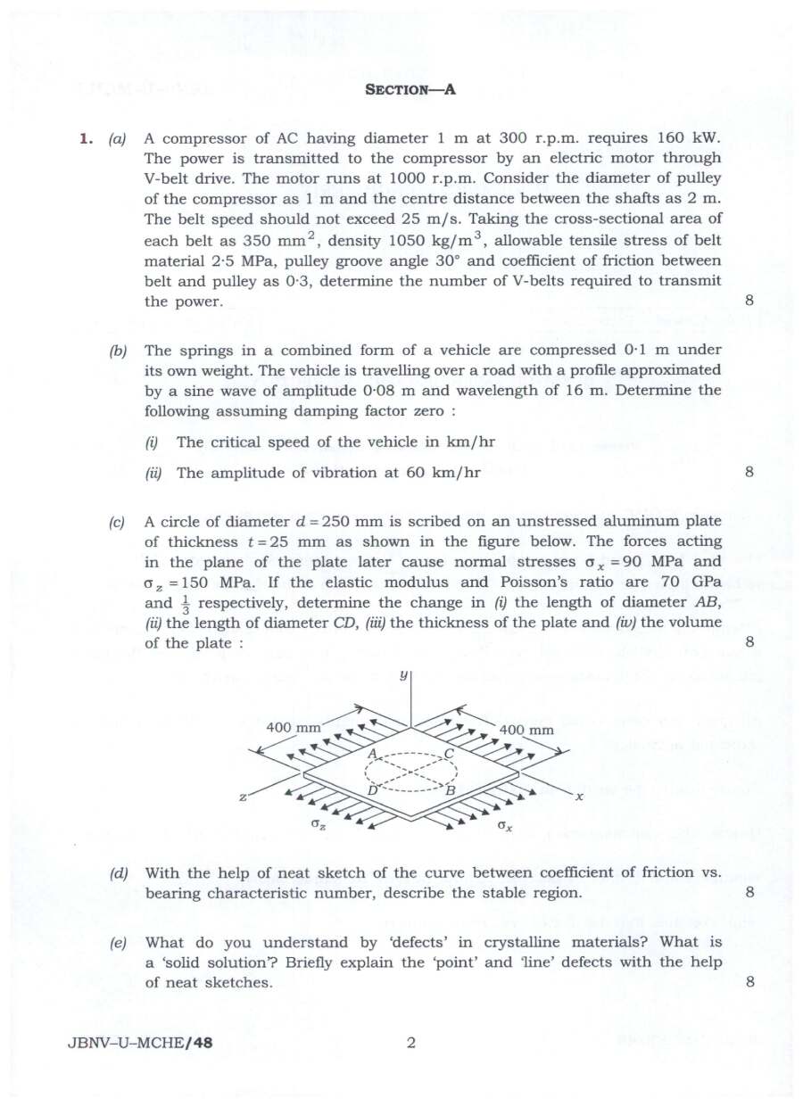 Indian Forest Service Main 2024 Mechanical Engineering Paper I question paper page 1 instructions scan PDF download UPSC