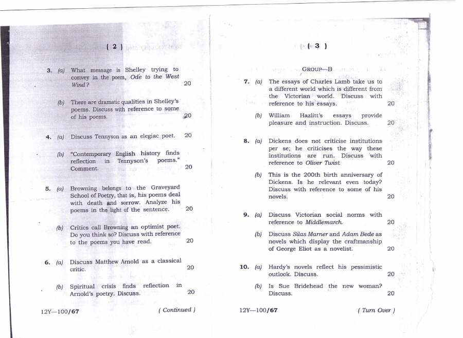 Jharkhand 4th Combined Civil Services Main Exam 2012 English Paper I — page 1 instructions scan PDF download