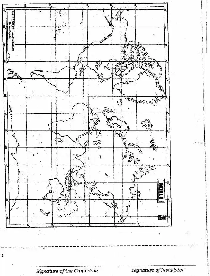 JPSC 4th Combined Civil Services Main Exam 2012 Geography Paper 1 Question Paper — page 1 instructions scan PDF download