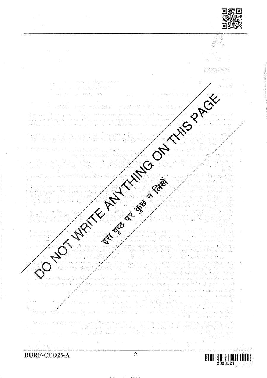 JPSC Assistant Public Prosecutor PT Exam Paper-1 2025 question paper page 1 instructions scan PDF download
