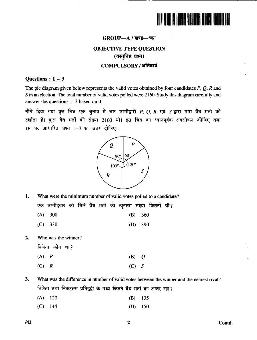 JPSC CDPO Main Exam General Studies question paper page 1 instructions scan PDF download