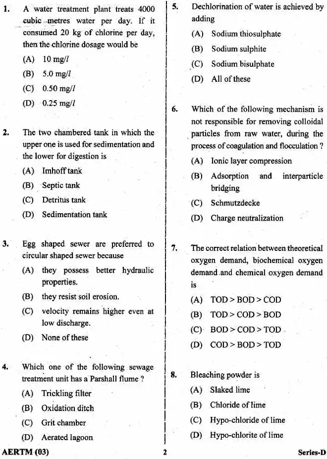 JPSC Combined Assistant Engineer (Main Examination) Civil Engineering Paper II 2019 question paper page 1 instructions scan PDF download