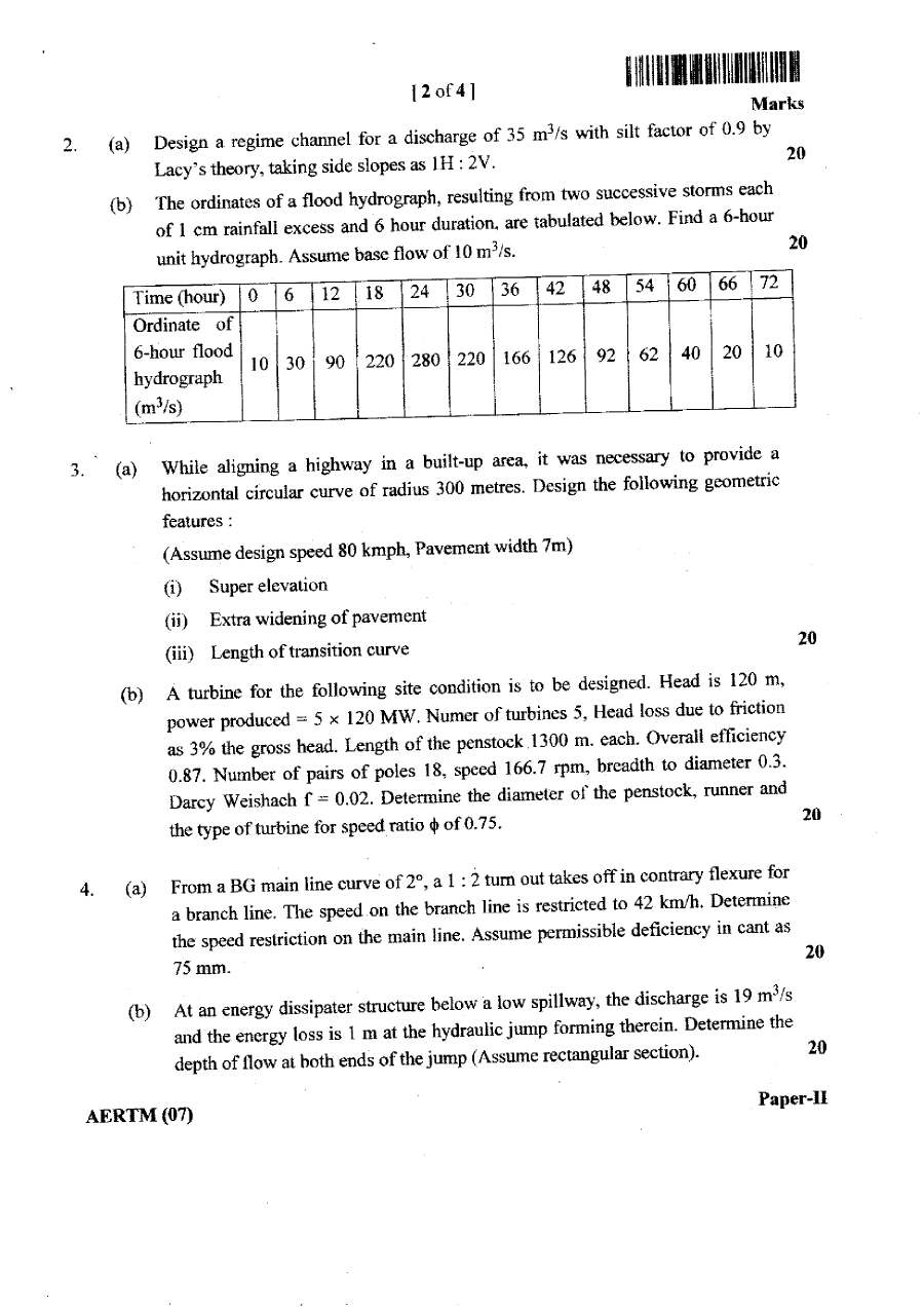 JPSC AE Civil Engineering Paper II 2019 question paper page 1 instructions and exam header scan PDF download. Includes exam name, paper details, time, marks, and candidate instructions in English.