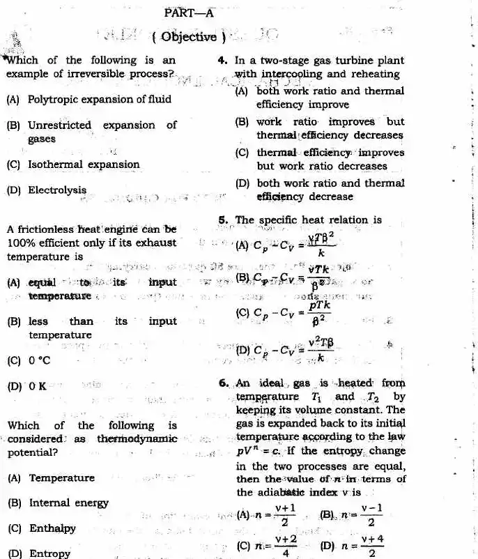 JPSC COMBINED ASSISTANT ENGINEERS RECRUITMENT EXAM 2013 Mechanical Engineering question paper page 1 instructions scan PDF download