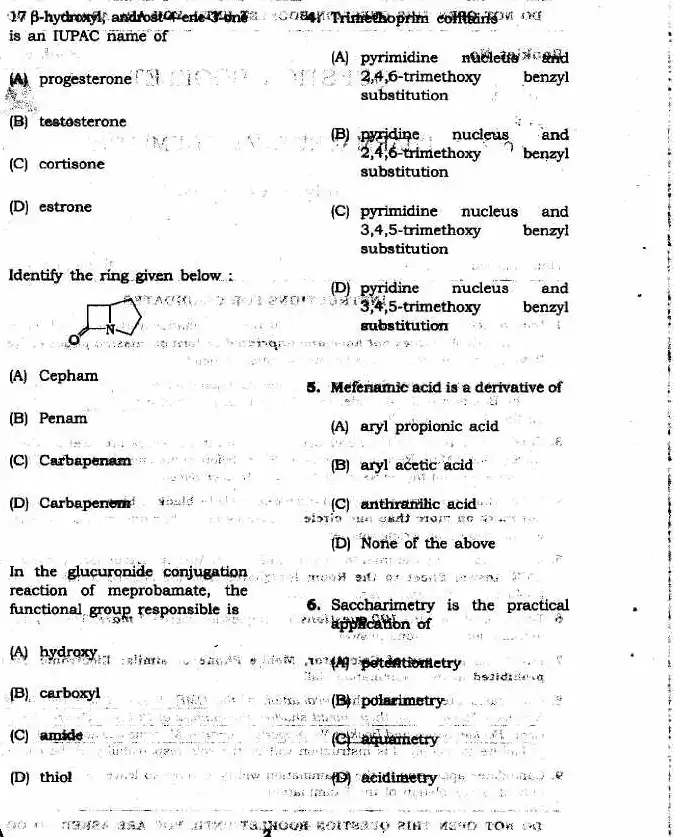 JPSC Drug Inspector 2013 Pharmaceutical Chemistry question paper page 1 instructions scan PDF download