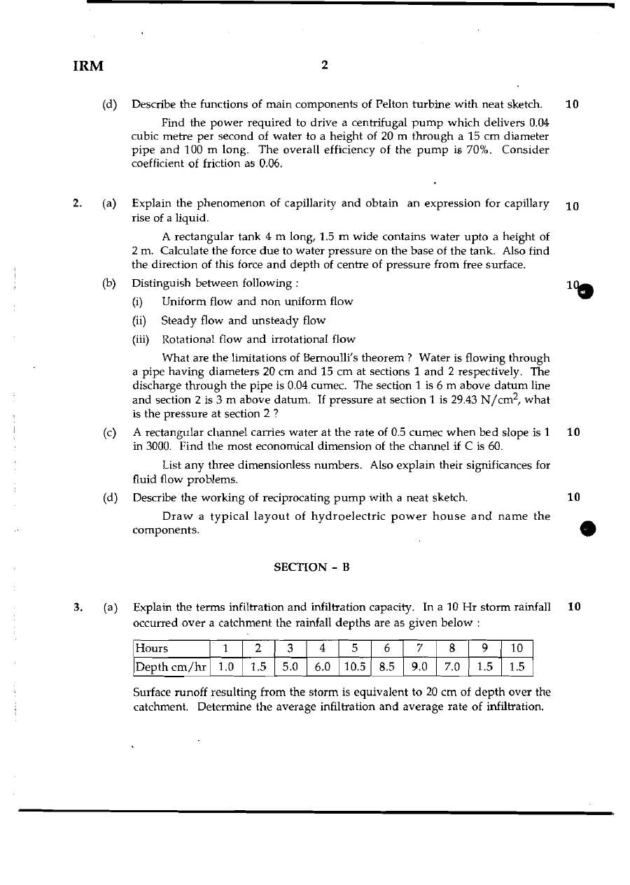 Maharashtra Engineering Civil Services Main Exam 2011 Civil Engineering Paper III — page 1 instructions scan PDF download
