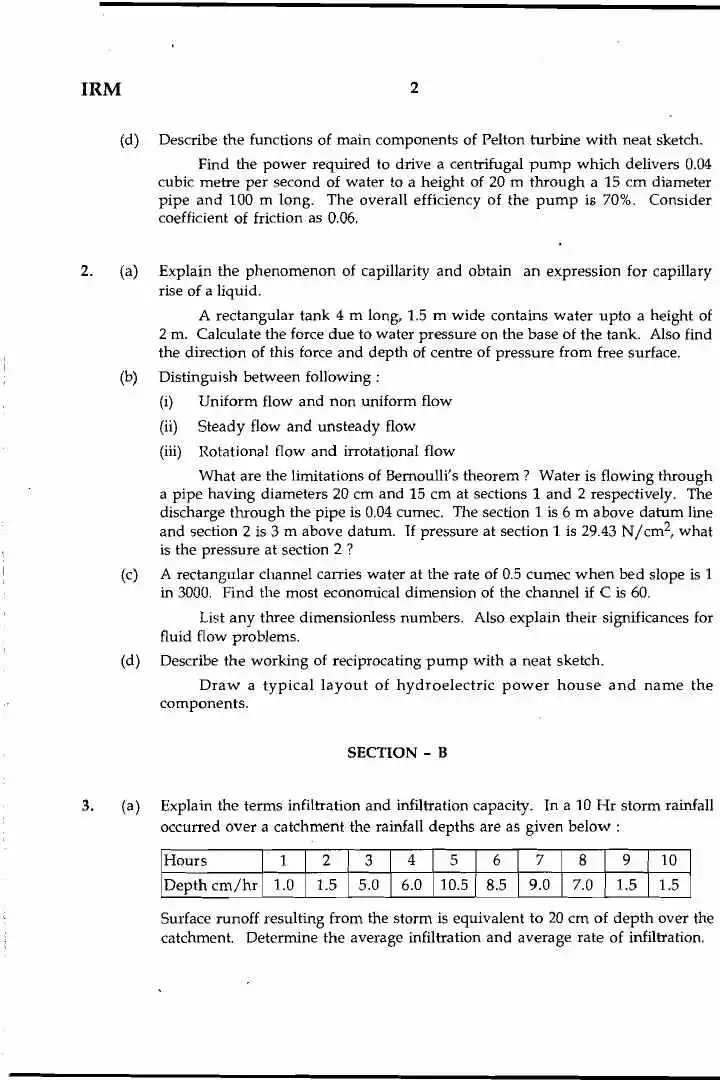 Maharashtra Engineering Civil Services Main Exam 2011 Civil Engineering Paper III — page 1 instructions scan PDF download