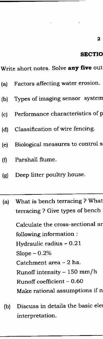 Maharashtra Forest Service 2024 Agricultural Engineering — page 1 instructions scan PDF download