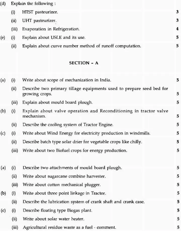 Maharashtra Forest Services 2008 Agriculture Engg Paper — page 1 instructions scan PDF download