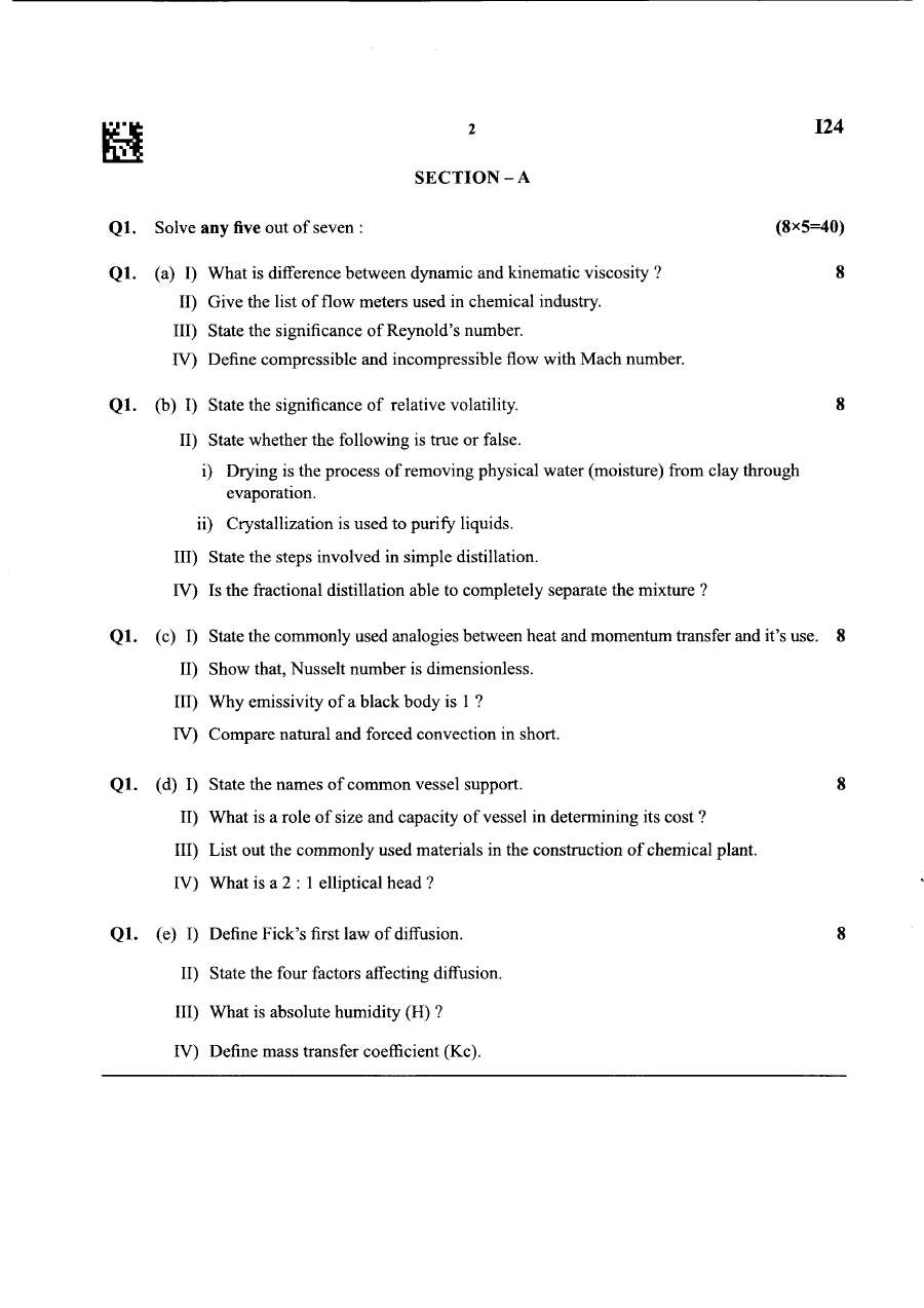 Maharashtra Forest Services 2025 Chemical Eng Paper — page 1 instructions scan PDF download