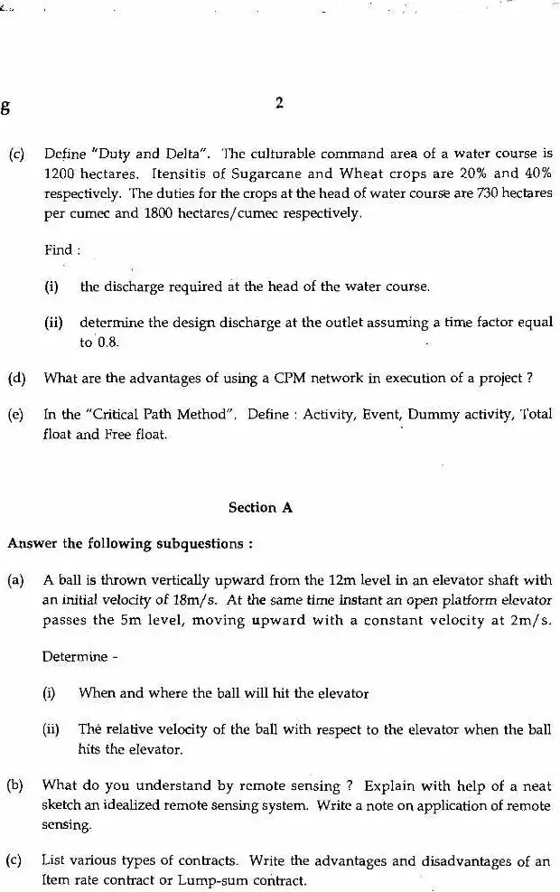 Maharashtra Forest Services Civil Eng 2007 Paper — page 1 instructions scan PDF download