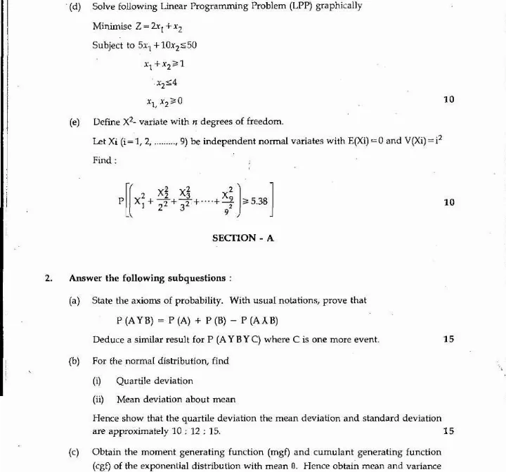 Maharashtra Forest Services Main Examination 2007 Question Paper PDF Download — page 1 instructions scan PDF download