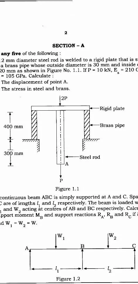 Civil Eng Paper I 2024 Maharashtra PSC Main Exam — page 1 instructions scan PDF download