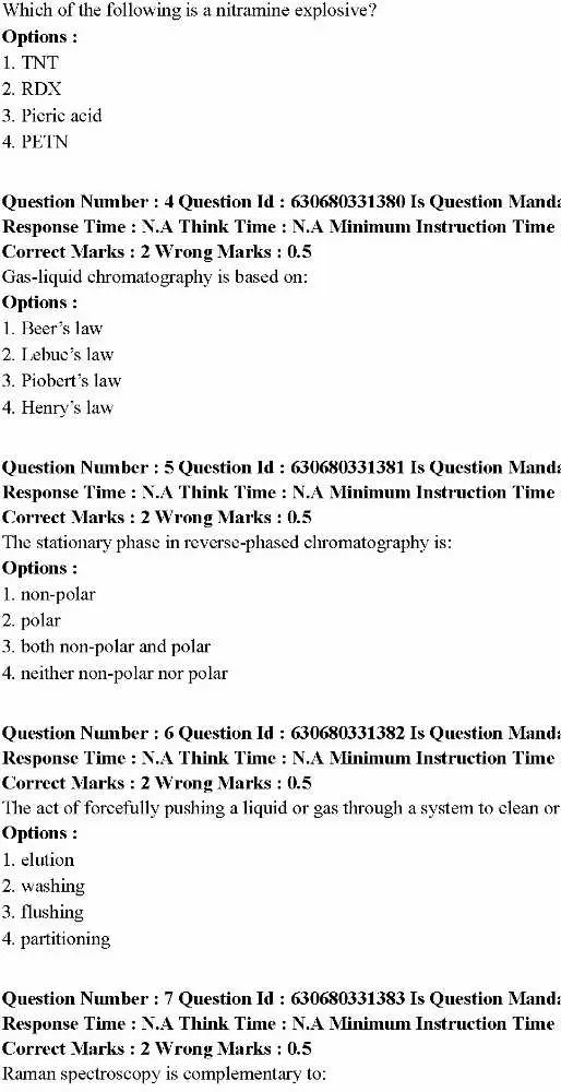 MPSC Forensic Science MCQ Paper 2022 (QP 34/2022) — page 1 instructions scan PDF download
