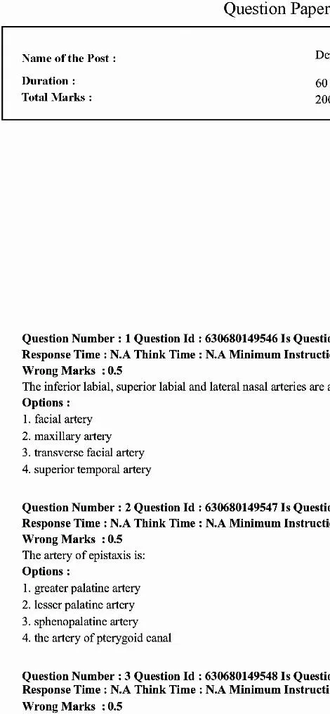 Dental Surgeon exam 2023 (MPSC) – Page 1–2 repaired OCR — page 1 instructions scan PDF download