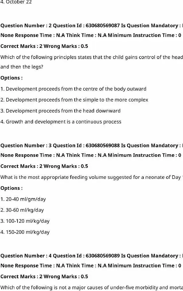 MPSC Child Health Nursing 2022 – Lecturer/Asst Professor (GMJ) — page 1 instructions scan PDF download