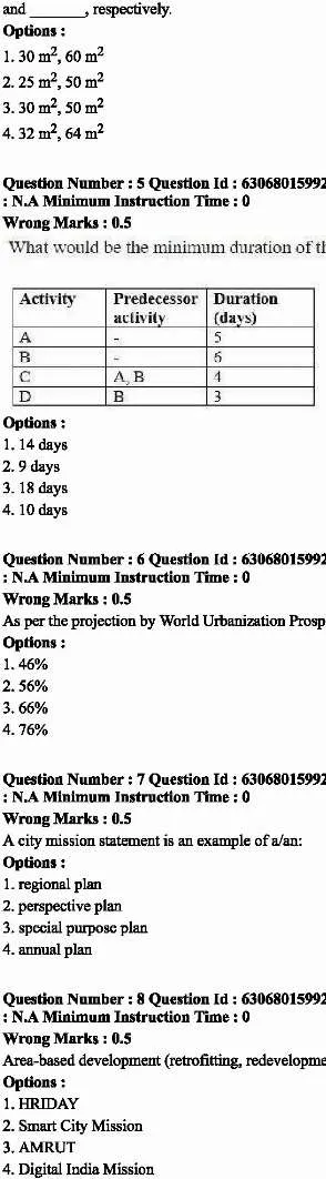 MPSC Town Planner Group A 2023 MCQ Paper — page 1 instructions scan PDF download