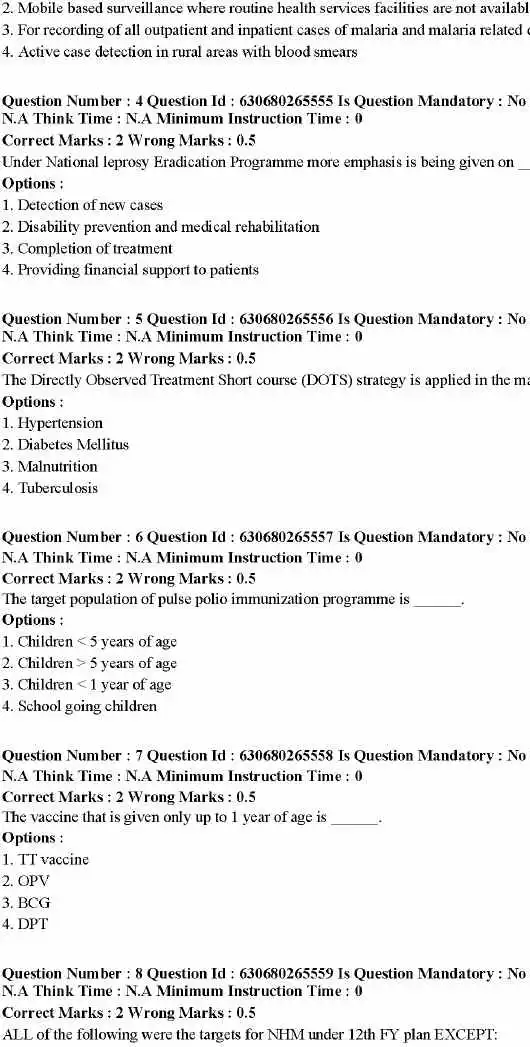 MPSC Medical Officer Group B Question Paper 2023 — page 1 instructions scan PDF download