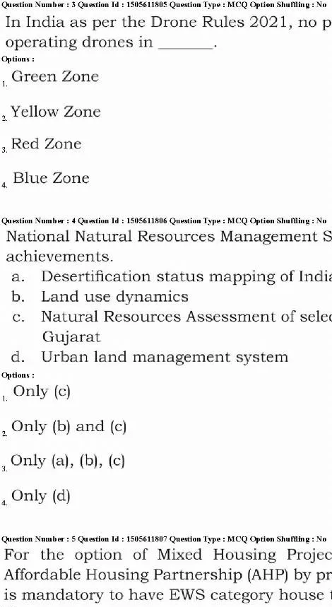 Maharashtra Town Planner exam 2026 – MPSC Development Dept (Urban) MCQs — page 1 instructions scan PDF download