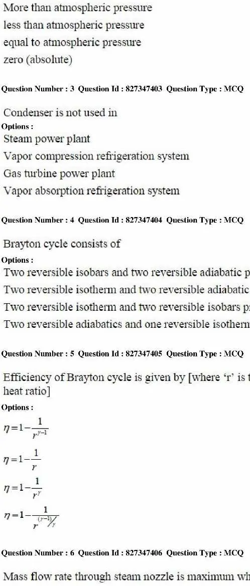 Mechanical Engineering Lecturer MCQ Paper 2016 — page 1 instructions scan PDF download