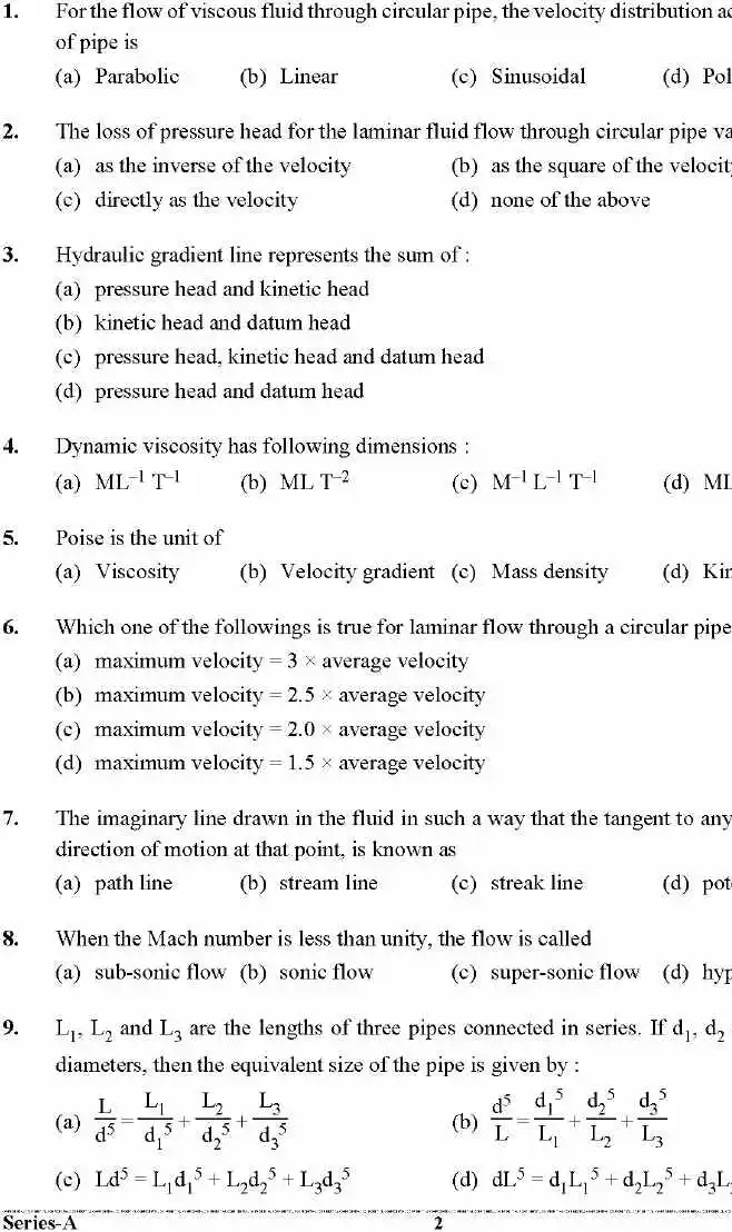 OCR scan of Page 1 showing exam header, timing, maximum marks, and instructions for Mechanical Engineering Paper-II 2025 Uttarakhand UKPSC.