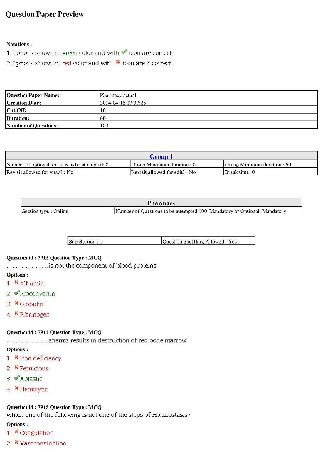 MPSC Pharmacy Exam 2016 Question Paper | Assistant Commissioner, Professor — page 1 instructions scan PDF download