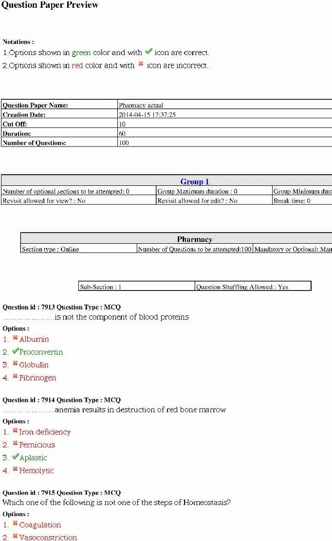 MPSC Pharmacy Exam 2016 Question Paper | Assistant Commissioner, Professor — page 1 instructions scan PDF download