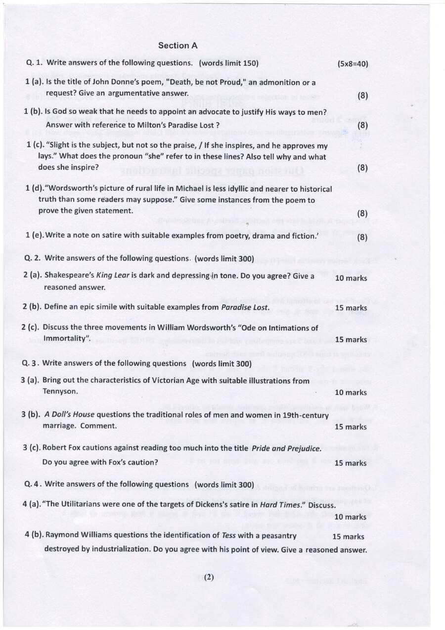 HCS (Ex.Br.) & Other Allied Services Mains Exam-2023 2023 HPSC question paper page 1 instructions scan PDF download