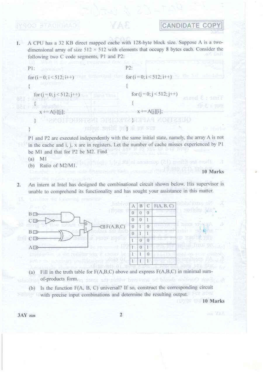OCR page 1 image with instructions and paper details for Haryana SKT 2026 Post Graduate Teachers PDF Page 1