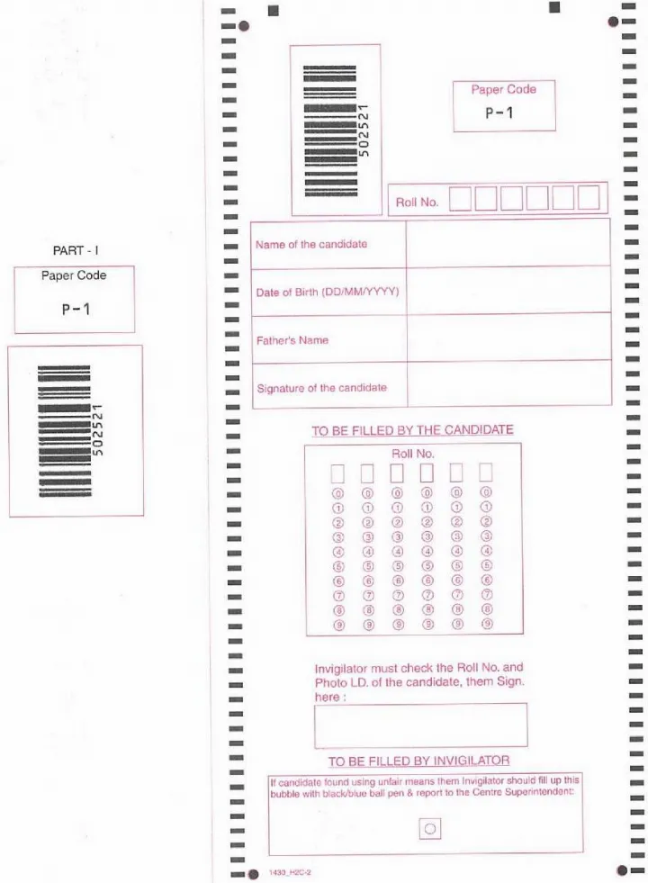 RAJ. STATE AND SUB. SERVICES COMB COMP (TSP) EXAM 2018 Paper-1 question paper page 1 instructions scan PDF download