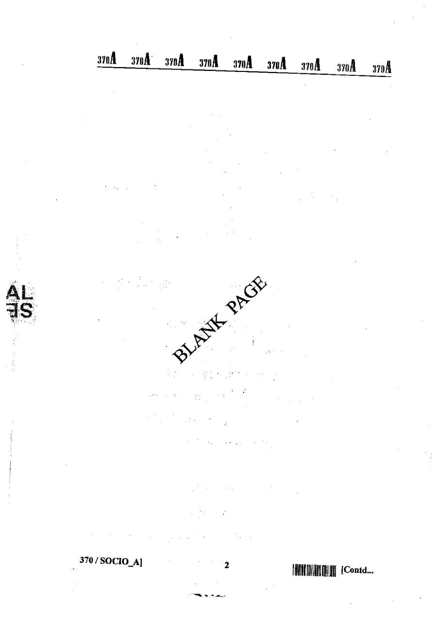 RAJ SET 2013 Sociology Paper III question paper page 1 instructions scan PDF download RPSC