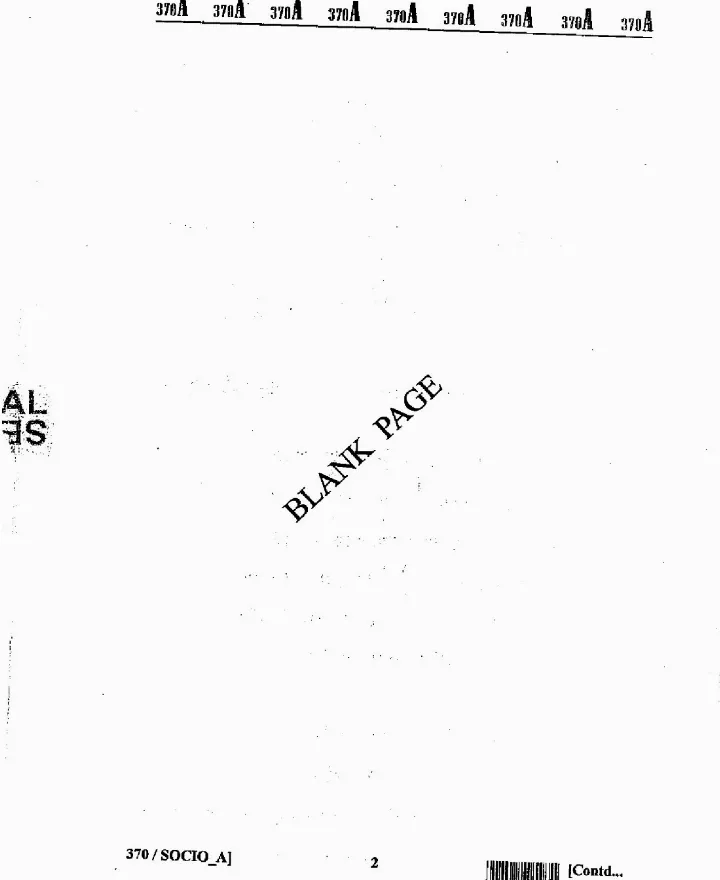 RAJ SET 2013 Sociology Paper III question paper page 1 instructions scan PDF download RPSC
