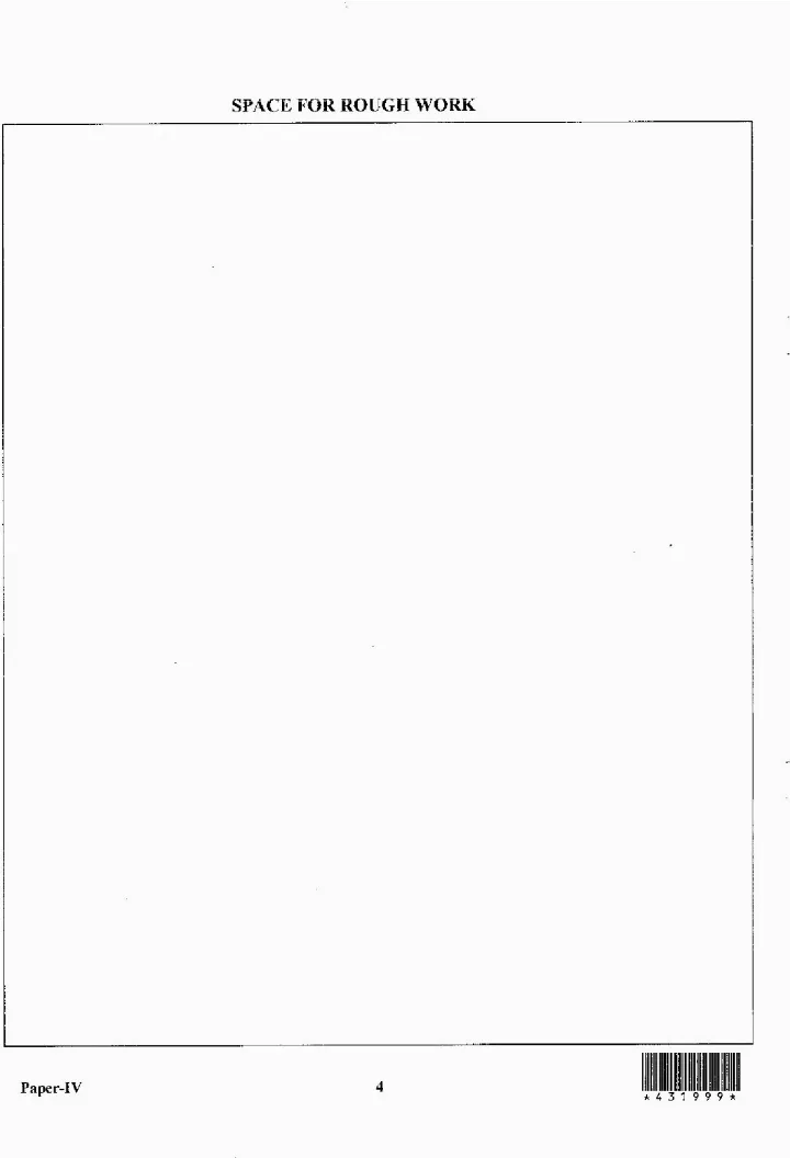 RAS RTS Mains 2013 Paper IV question paper page 1 instructions scan PDF download RPSC exam