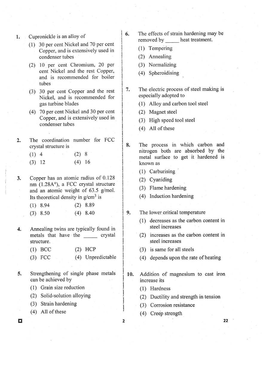 RPSC ACF Forest Range Officer 2018 Mechanical Engineering Paper III question paper page 1 instructions scan PDF download. Official ACF I 2018 Mechanical Engineering question paper page 1 instructions and exam header.