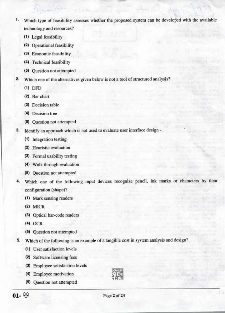 RPSC ACP Deputy Director 2024 Paper II question paper page 1 instructions scan PDF download