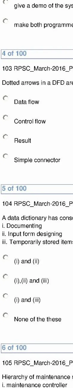 RPSC Analyst-Cum-Programmer 2014 Paper II question paper page 1 instructions scan PDF download
