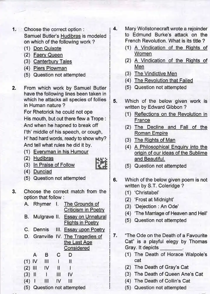 RPSC Assistant Professor College Education 2025 English Paper II question paper page 1 instructions scan PDF download
