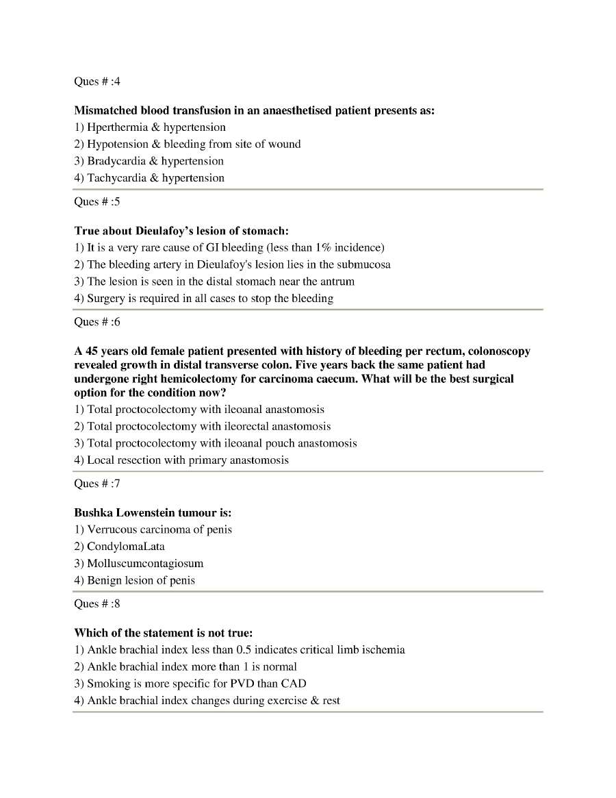 Assistant Professor General Surgery 2014 RPSC question paper page 1 instructions scan PDF download