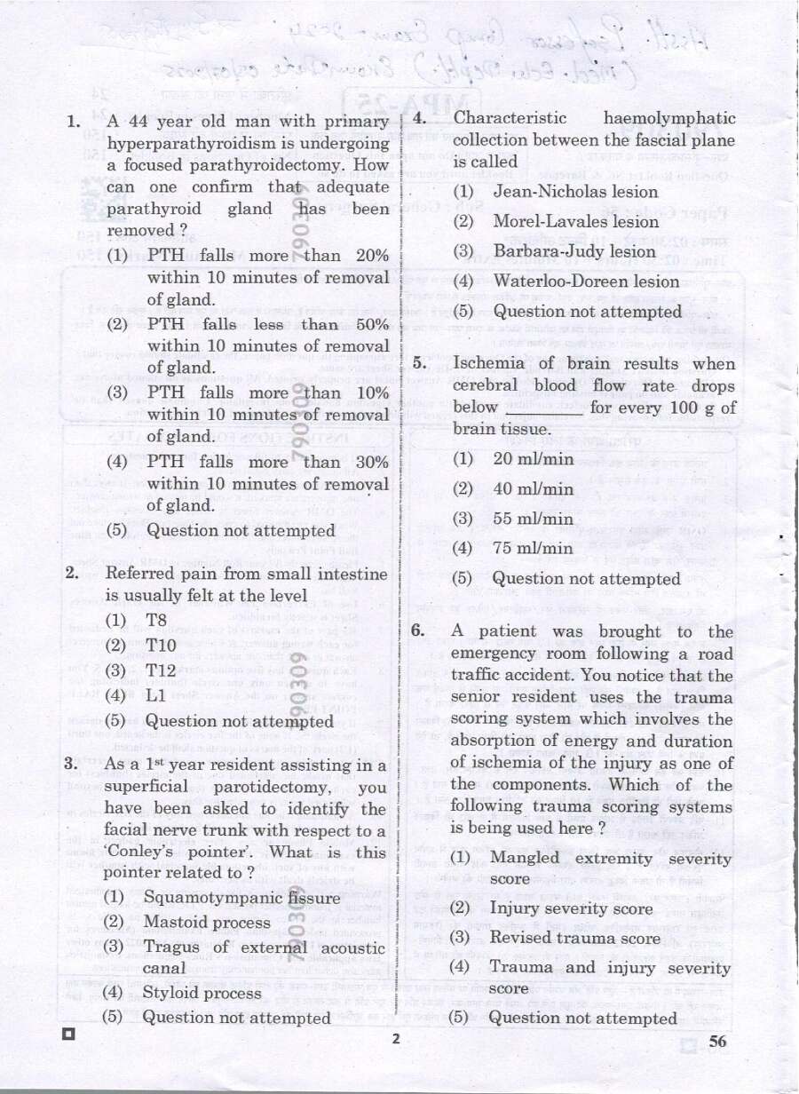 RPSC Assistant Professor Medical Education 2024 General Surgery question paper page 1 instructions scan PDF download