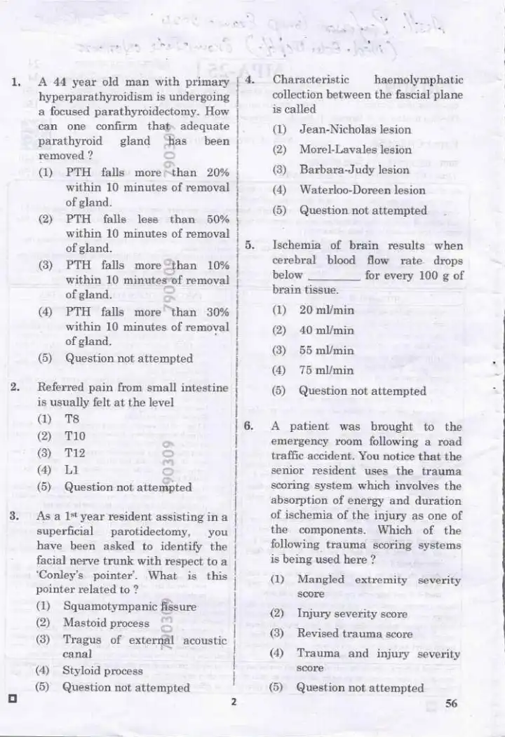 RPSC Assistant Professor Medical Education 2024 General Surgery question paper page 1 instructions scan PDF download